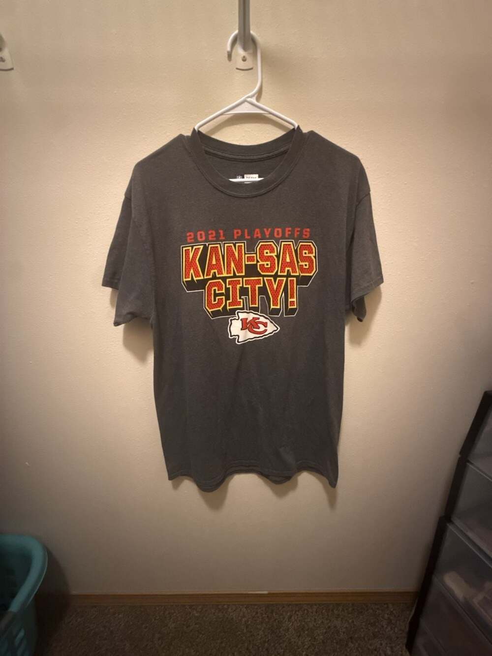 Kansas City Chiefs 2021 Playoffs Gray Short Sleeve T-Shirt